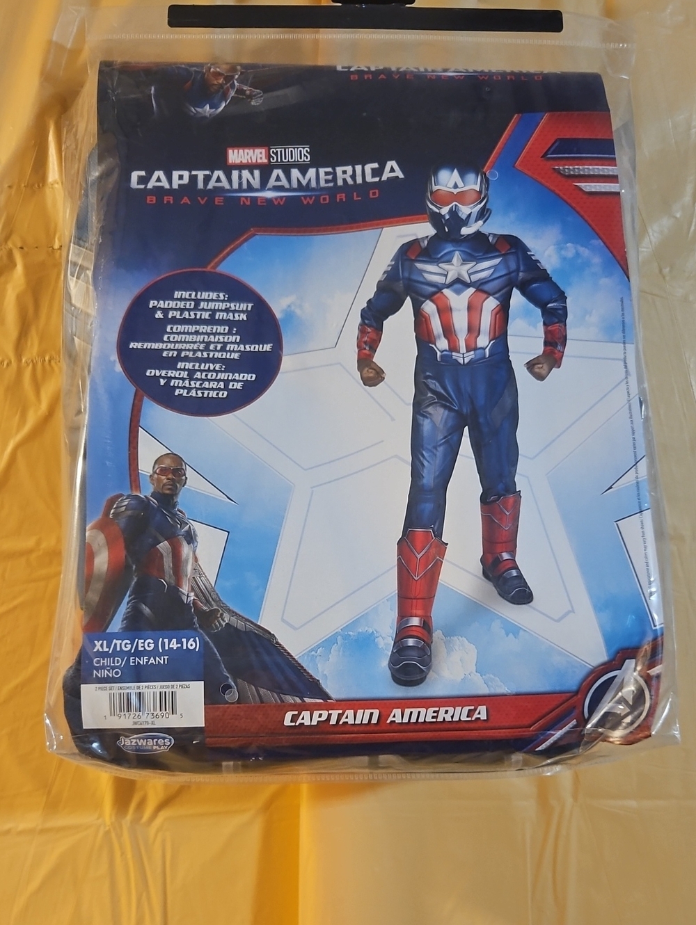 MARVEL CAPTAIN AMERICA BRAVE NEW WORLD COSTUME: JAZWARES: NEW: XL (14/16)